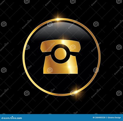 Golden Phone Logo Vector Icon Stock Vector - Illustration of golden, internet: 268400328