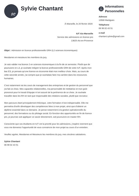 Rédiger La Lettre De Motivation Pour Une Licence Exemples Et Conseils