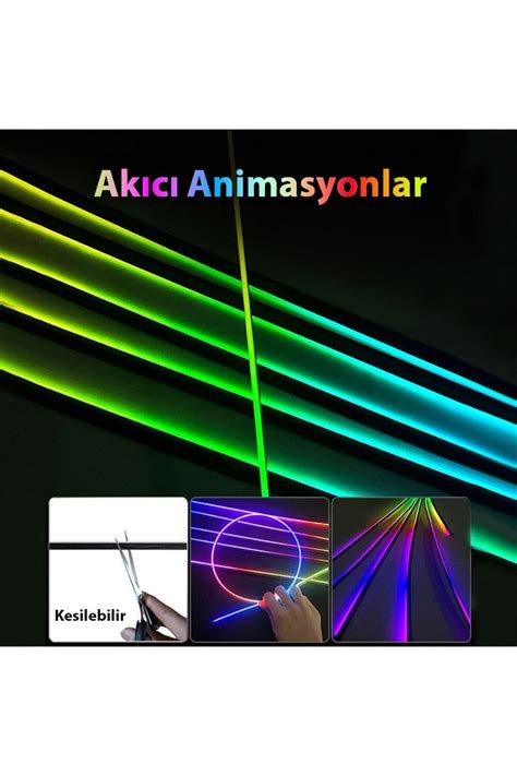 point marketing Araç İçi Atmosfer Ambiyans Led Neon RGB App Kontrollü