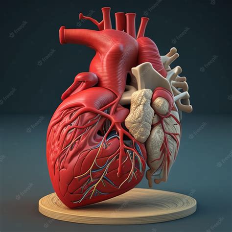 Render 3d De Corazón Humano Con Detalles Foto Premium