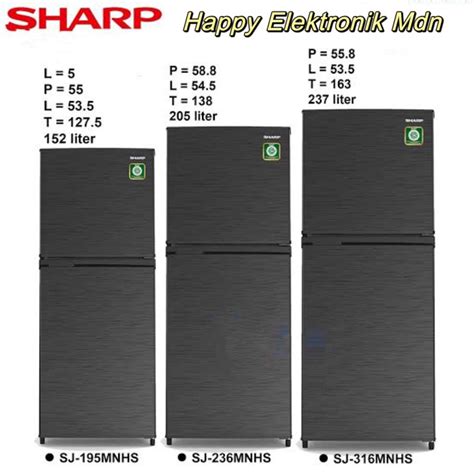 jual kulkas sharp  pintu sj mn hs sharp kulkas  watt kulkas