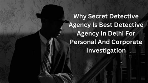 Secret Detectives Agency — Private Detective Agencies In Delhi Ncr