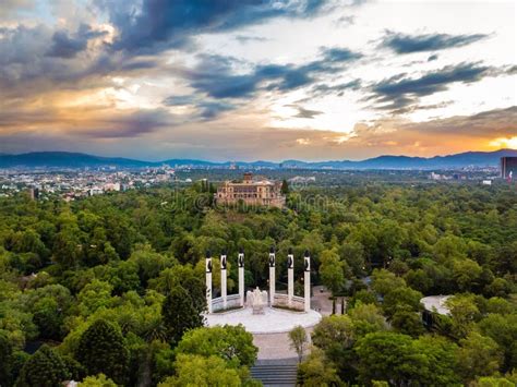 Mexico City - Chapultepec Panoramic View - Sunset Stock Photo - Image ...