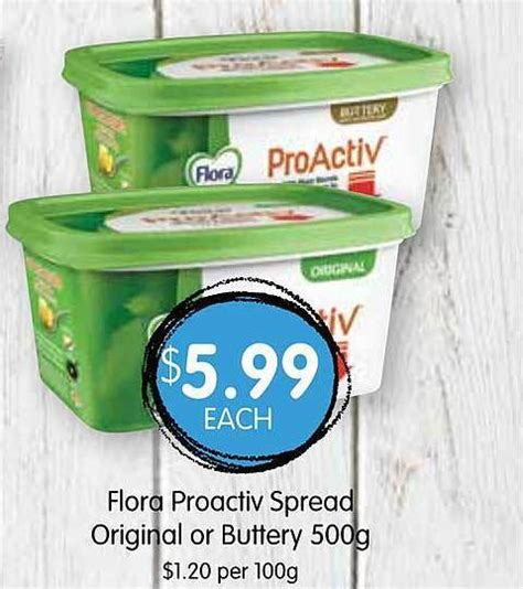 Flora Proactiv Spread Original Or Buttery Offer At Spudshed