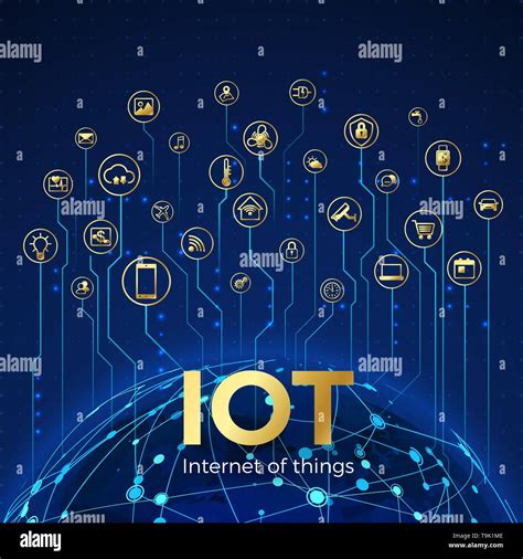 Iot Concept Internet Of Things Global Network Connection Monitoring