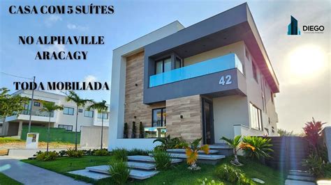 Casa Mobiliada 5 suítes no Alphaville Araçagy São Luís MA 4k