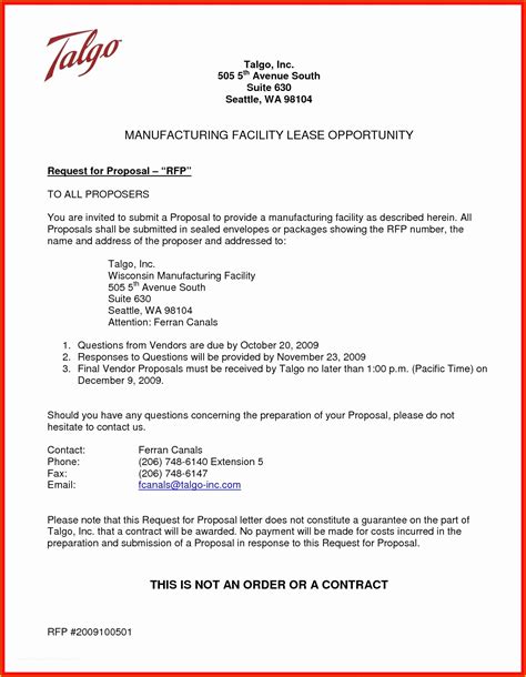 Rfp Response Cover Letter 9