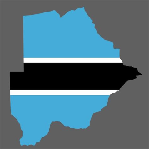 Mapa De Botswana Con Cartograf A Africana De Bandera Vector Premium