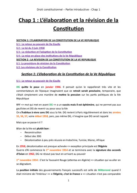 Chap L Laboration Et La R Vision De La Constitution Chap L