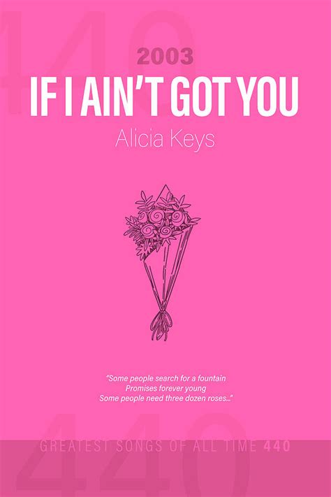 If I Ain't Got You Alicia Keys Minimalist Song Lyrics Greatest Hits of All Time 440 Mixed Media ...