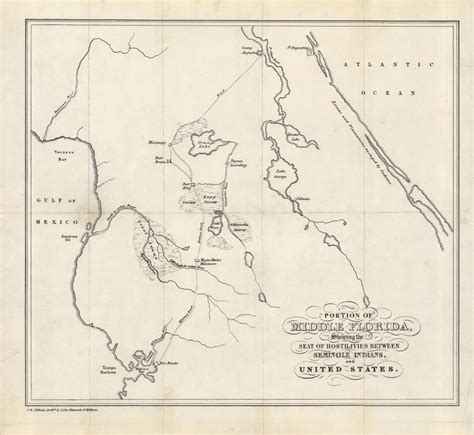 Portion of Middle Florida, Shewing the Seat of Hostilities between ...