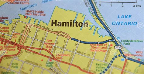 Map Image of Hamilton, Ontario, Canada Stock Photo - Image of 39aph39 ...