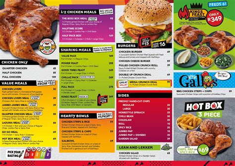 Menu at Galito's Secunda Ekhaya Mall restaurant, South Africa, Cnr R580 ...