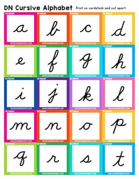 Cursive Alphabet - Superstar Worksheets