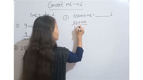 Convert Millilitre To Litre Ml To L Youtube