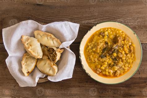 locro dishes and empanadas, traditional Argentine foods that are