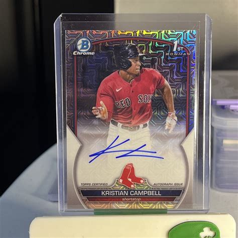 Bowman Draft Chrome St Cda Kca Kristian Campbell Red Sox Auto