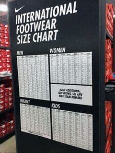 Nike Shoe Size Chart A Simple Guide Footonboot