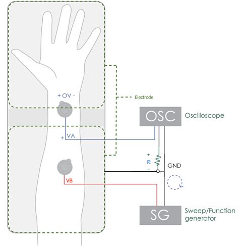 Experimental Setup For Skin To Electrode Impedance Measurement