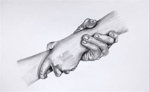 Premium Photo Drawing Giving A Helping Hand Sketch Of Two Hands