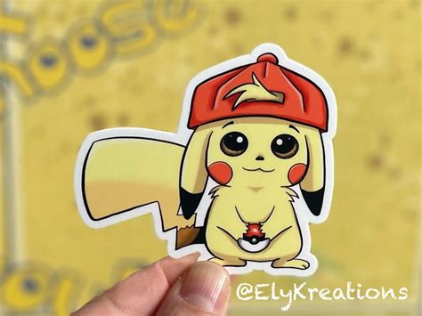 Pikachu Fanart Vinyl Sticker Fan Art Pok Mon Waterproof Etsy