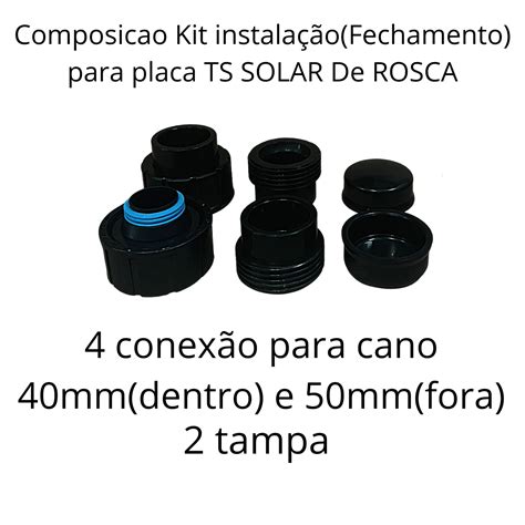 Kit Aquecedor Solar Piscina 13placas 2 Metros TS SOLAR ROSCA