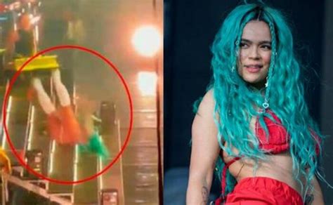 Karol G sufrió una fuerte caída en pleno concierto VIDEO Chapin TV