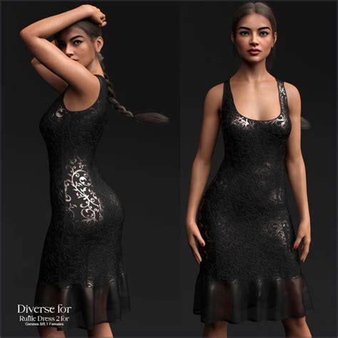 Diverse For D Force Ruffledress For G F And G F Daz Studio