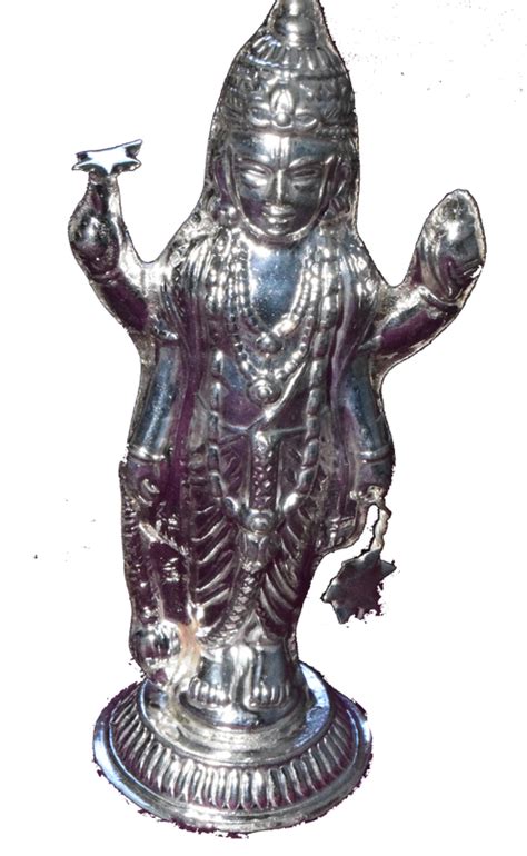 3 Dimentional Statue Of Lord Vishnu Made Out Of Sterling Bronze