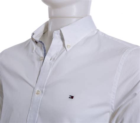 Camisa Social Masculina Tommy Hilfiger Slim Th Branco