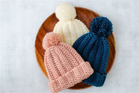 How to Crochet a Hat - Ribbed Beanie for Beginners