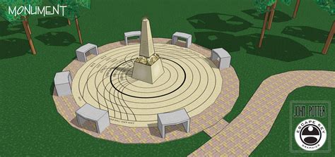 Memorial Monument Design Renderings for a Proposal