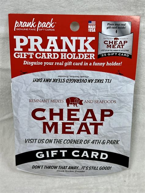 Prank Pack "Cheap Meat” - Gift Card Holders (3 Pack). | eBay