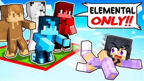 Aphmau Locked On ONE BLOCK But We Re ELEMENTAL In Minecraft Parody