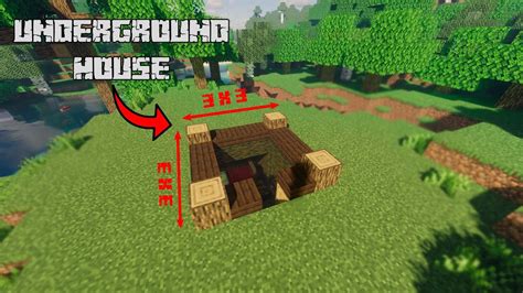 How To Build A House In Minecraft Underground House Youtube