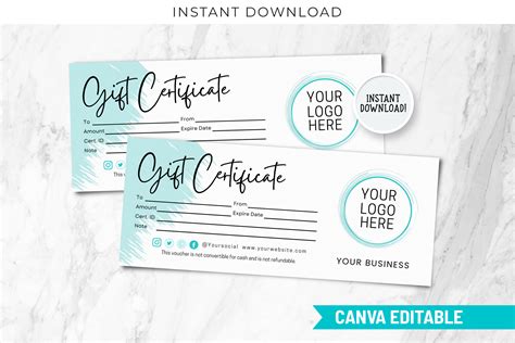 Printable Gift Certificate Templates