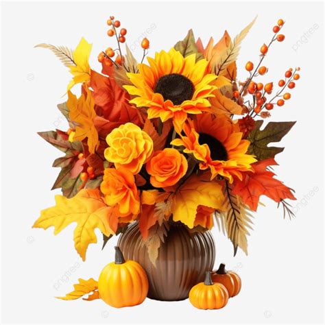 Ramo Floral De Oto O Con Girasoles Y Jarr N De Physalis Para Halloween