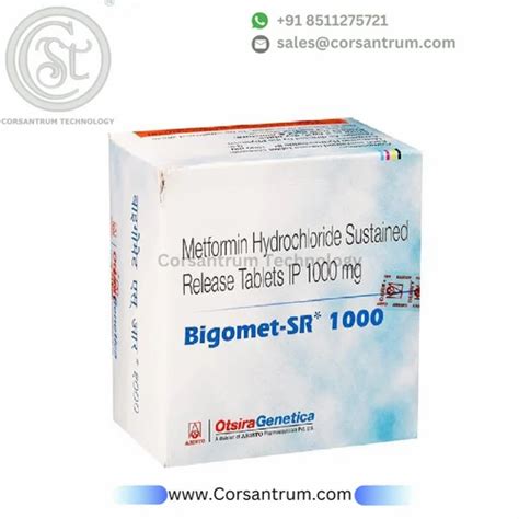 Bigomet Sr Mg Metformin Hydrochloride Sustained Release Tablets At