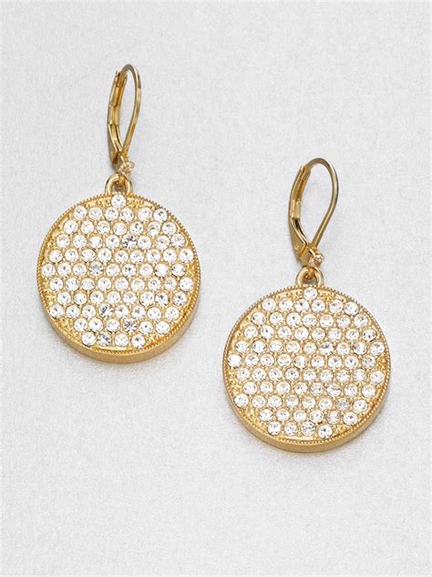 Kate Spade Pavé Disc Drop Earrings in Gold Lyst