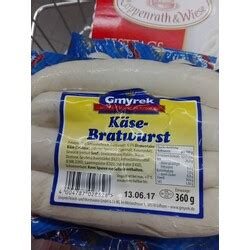 Gmyrek Käse Bratwurst Inhaltsstoffe Erfahrungen