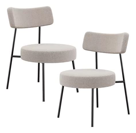 Kit 02 Sillones de salón con base fija London Bouclê Beige MercadoLibre