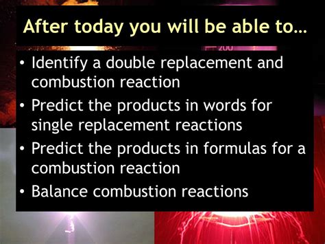 Unit Chemical Reactions Types Of Chemical Reactions Double Replacement And Combustion Day 6