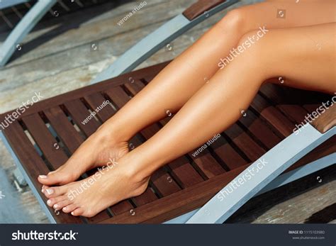 Sexy Suntan Bikini Woman Legs Relaxing Stock Photo Shutterstock