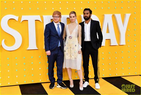 Ed Sheeran Joins Himesh Patel And Lily James At Yesterday Premiere In