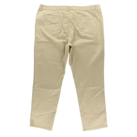 LEE Plus Womens Twill Classic Fit Khaki Pants