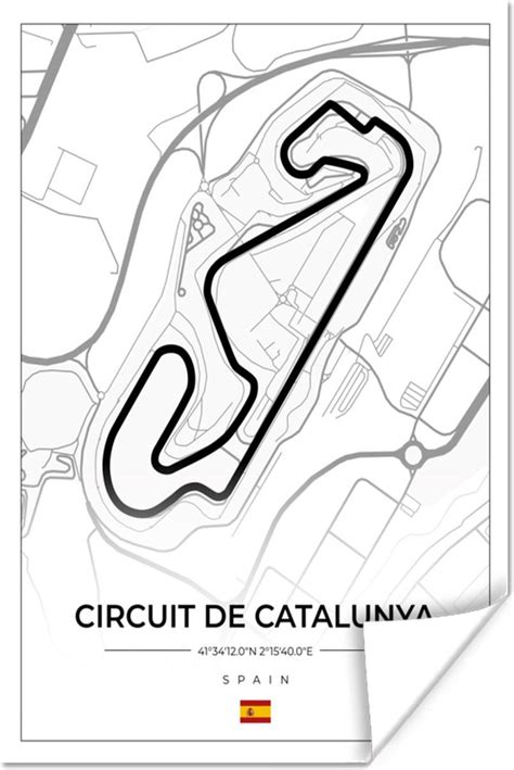 Poster F Racebaan Circuit De Barcelona Catalunya Circuit