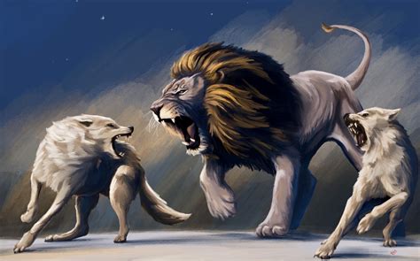 Lion And Wolf Wallpapers Wallpaper Cave