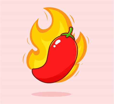 Red Hot Chili Logo Hand Drawn Cartoon Art Illustration 5624628 Vector Art At Vecteezy