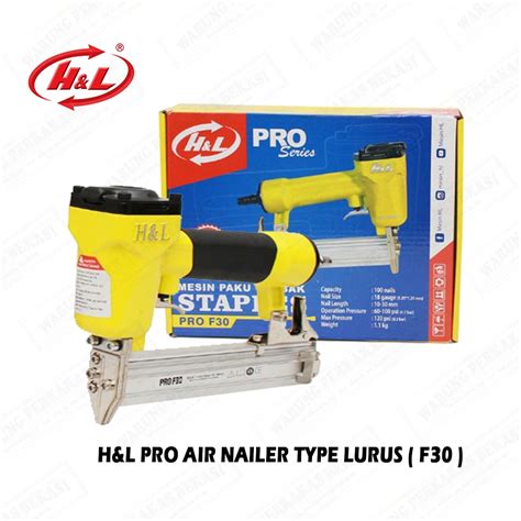 Jual H L F30 Air Nailer Paku Angin Model I Lurus Alat Stapler Gun