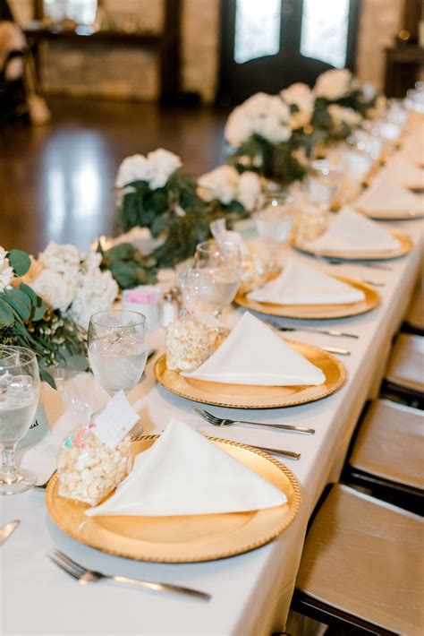 Elegant Gold and White Wedding Reception Decor